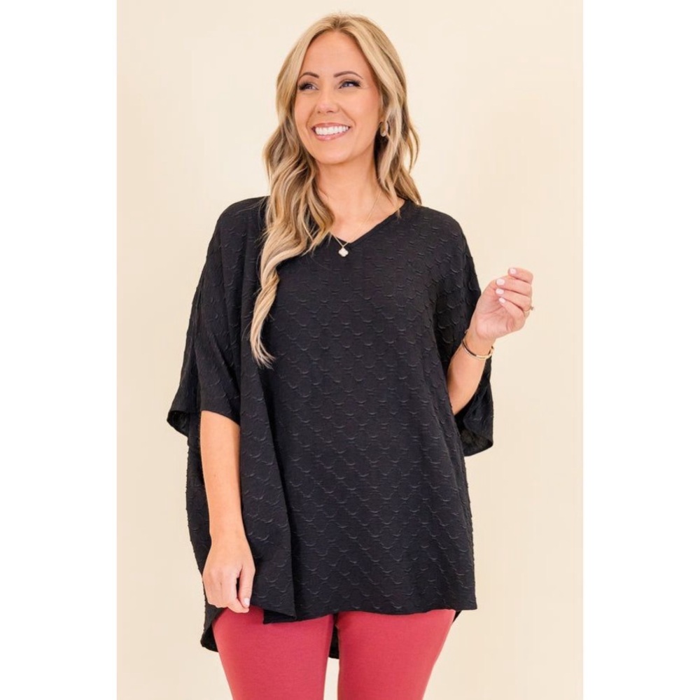 CHIC SOUL I NWOT Step Into My Heart Top, Black